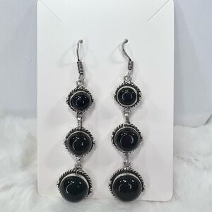Black Onyx 925 Gemstone Earring